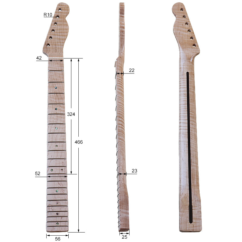 21-Fret Flamed Maple Neck for TL