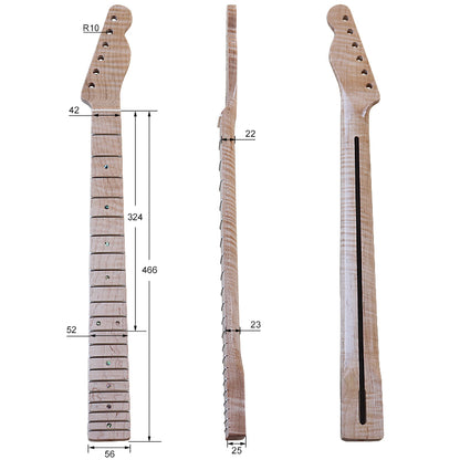 21-Fret Flamed Maple Neck for TL