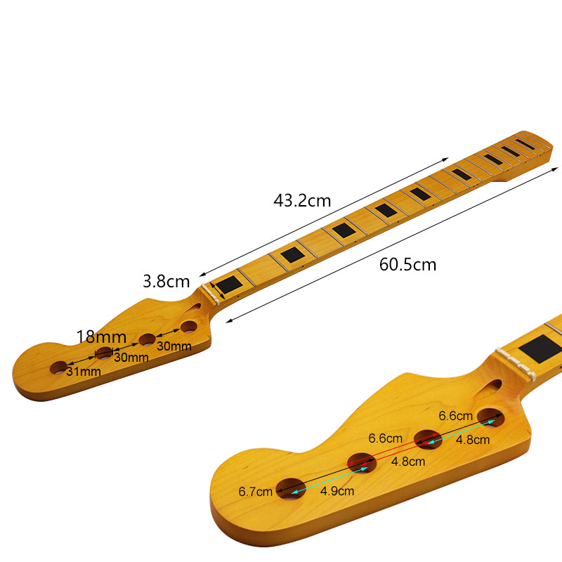 Canada Maple 4 Strings Bass Neck,20-Fret for JB